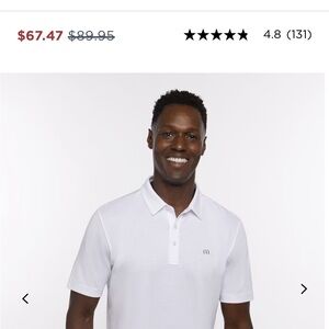 Travis Mathew Classic White Polo Shirt